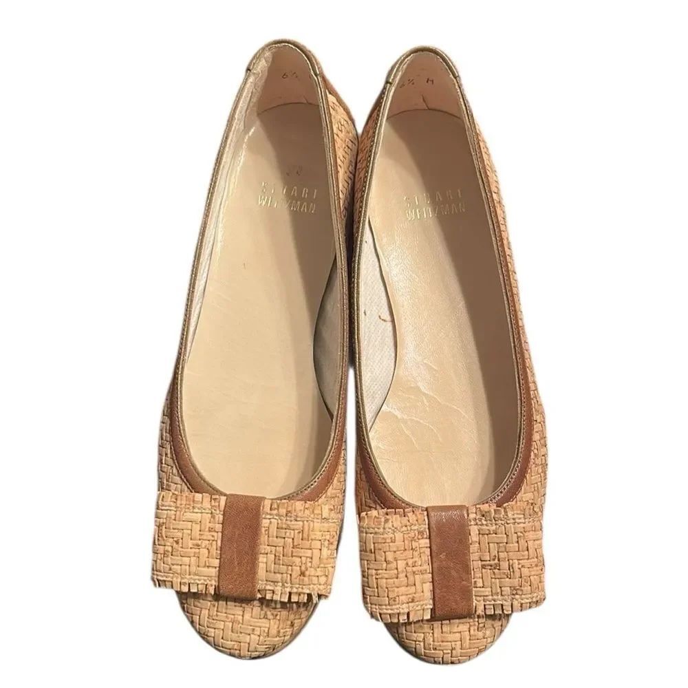 Stuart Weitzman Tan Candy Cork Flat Shoes(6.5M)